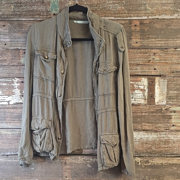 Maurices Women's Casual Jacket in Olive, Drawstring Waist, Size M - Picture 1 of 6